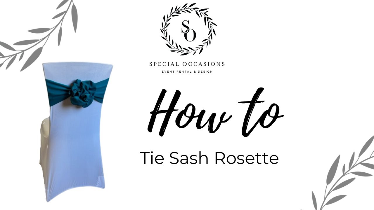 How To Tie Sash Rosettes