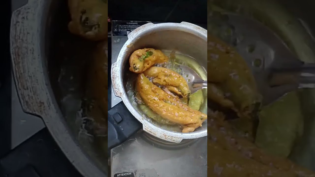 ##ASMR Mirchi Bajji crunch fest. Slow batter dips, sizzling oil, bites##food 