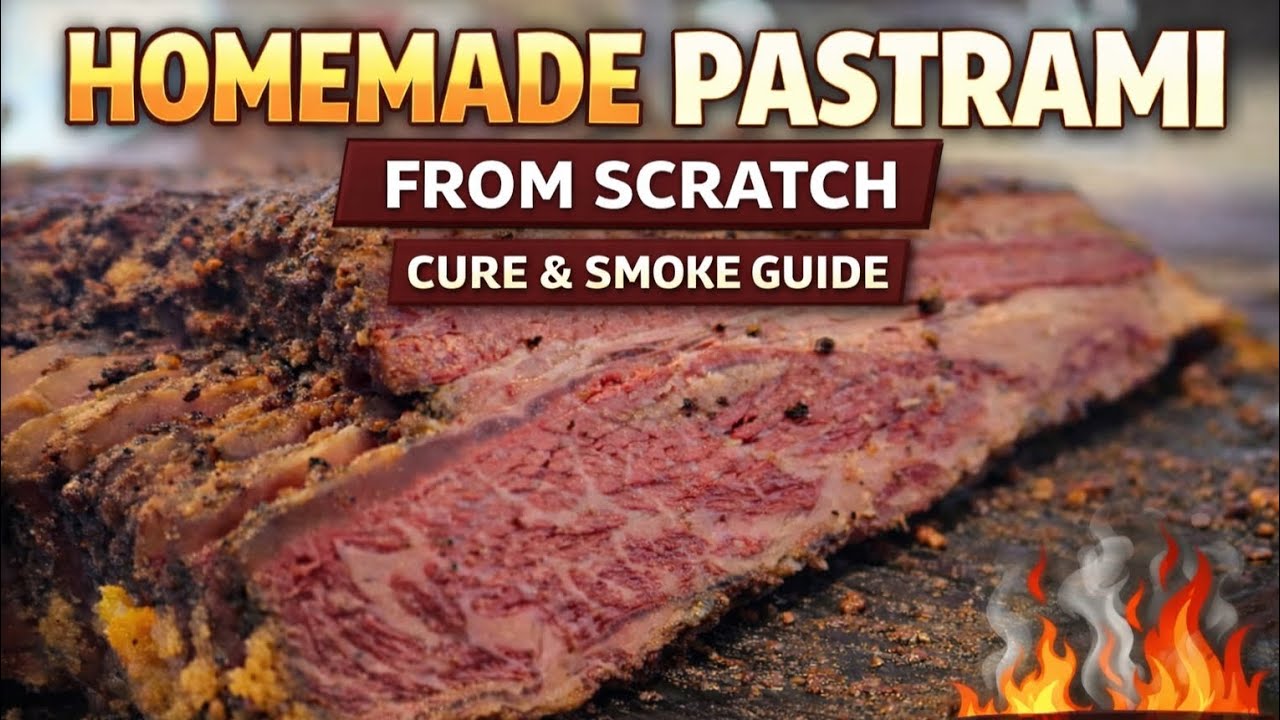 Homemade Pastrami from Scratch | Beef Belly Pastrami Cure & Smoker Cook