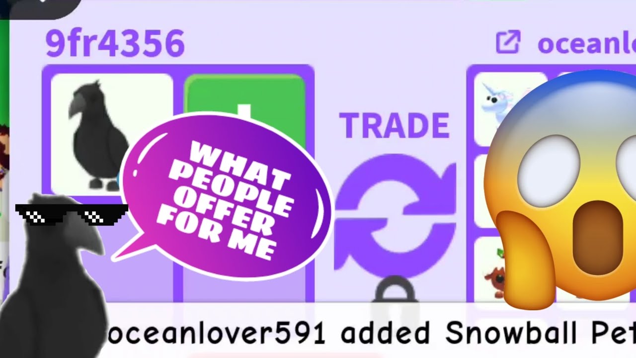 WHAT PEOPLE OFFER FOR CROW IN ADOPT ME || NEW || 2024 || ROBLOX || 5+ OFFERS