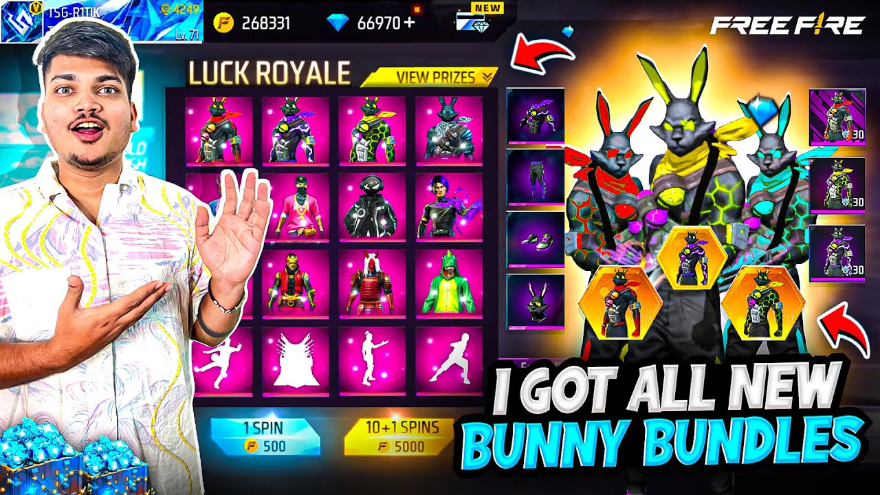 Free Fire I Got Bunny Incubator 😍 Best Bundles In The History Of Garena Free Fire In 9999 Diamonds