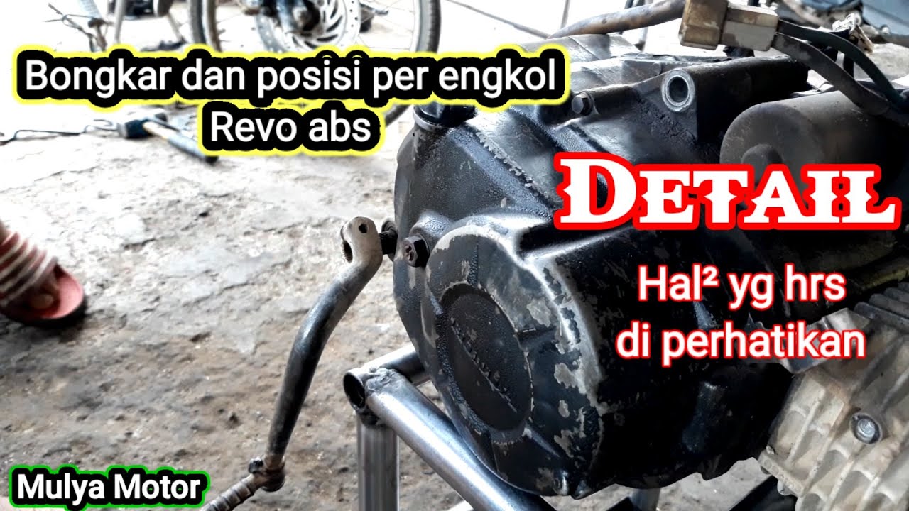 Bongkar.....Revo absolute patah per engkol ( posisi per)