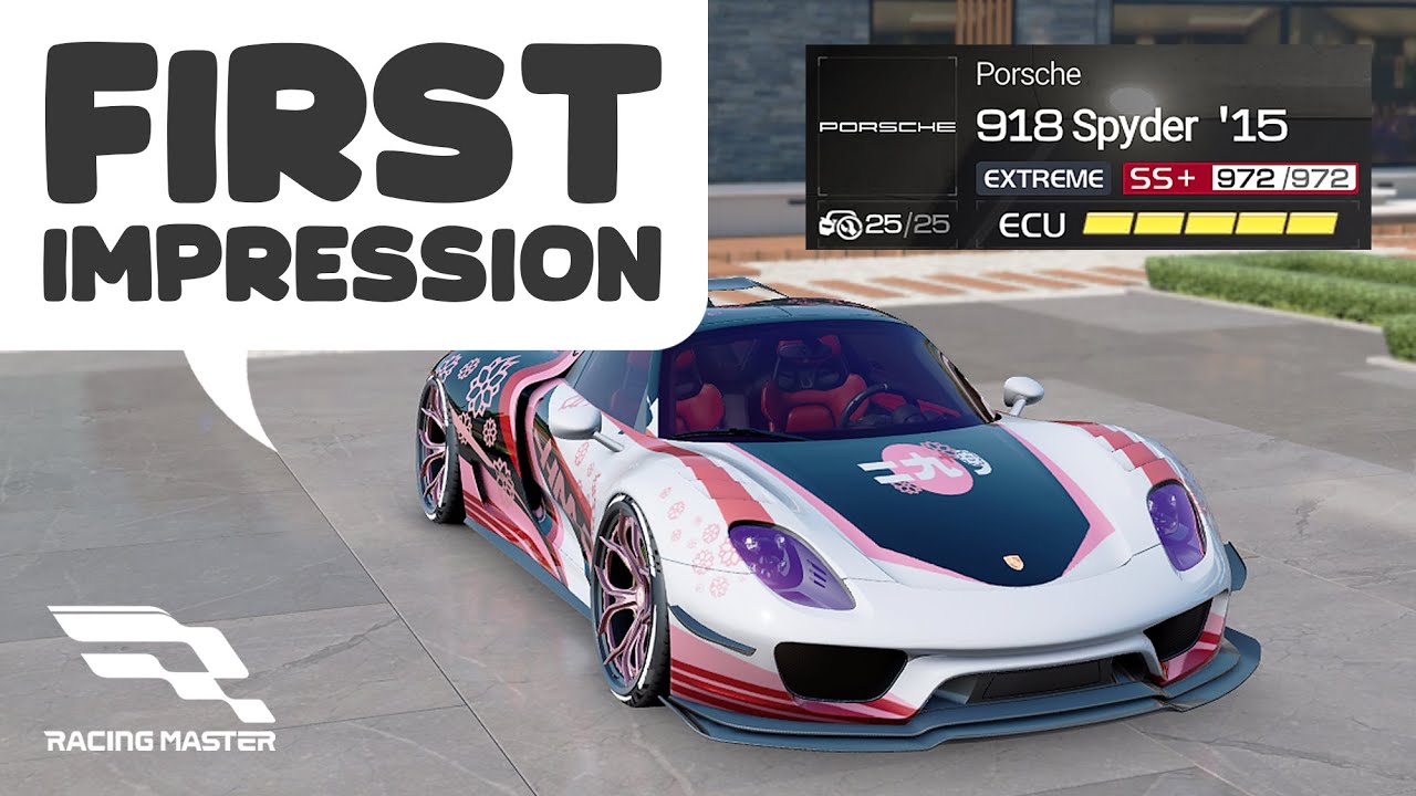 NYOBAIN MOBIL! (ECU 5) Porsche 918 Spyder - Racing Master SEA