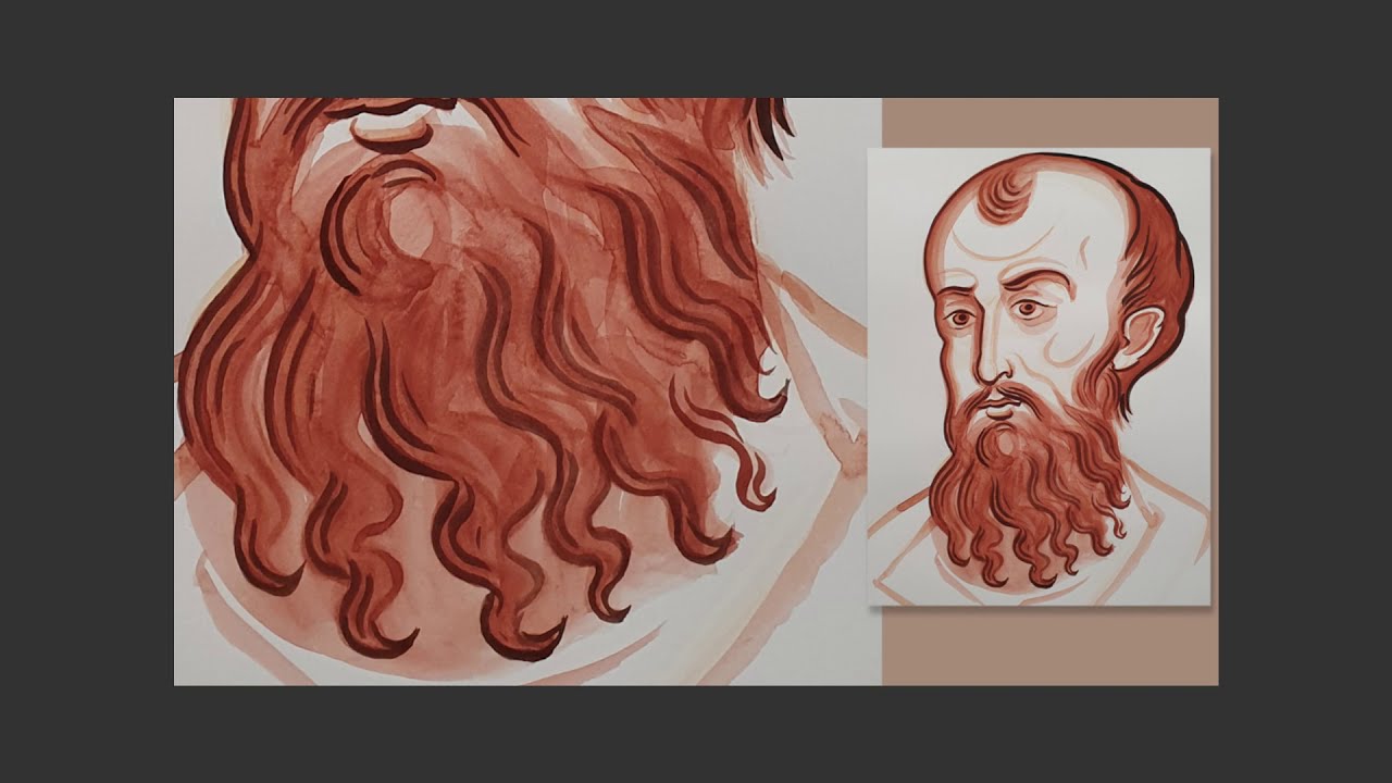 Comment peindre la barbe d'un saint en iconographie ?