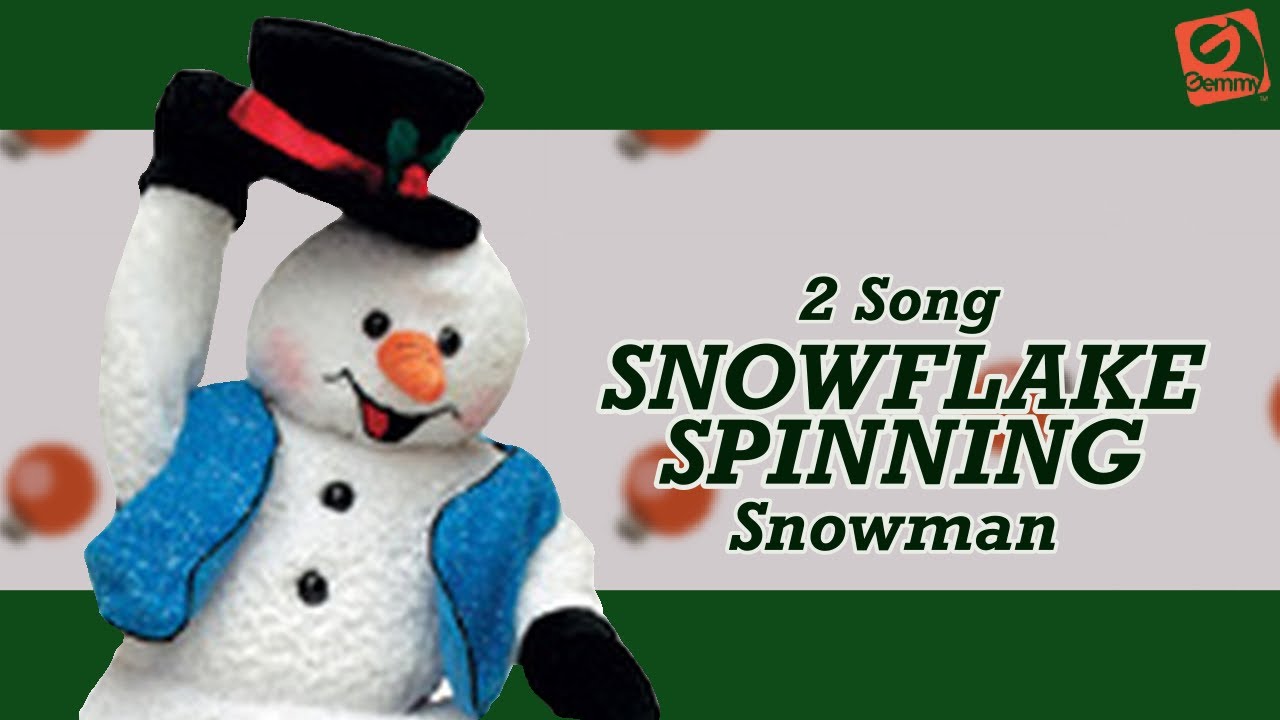 Gemmy - 2 Song Snowflake Spinning Snowman - 2002