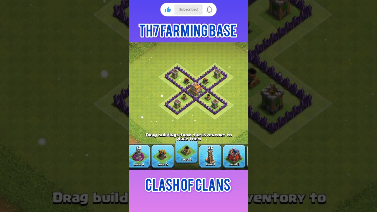 Best town hall 7 farming base #shortvideos #shorts #short #youtubeshorts #th7 #coc