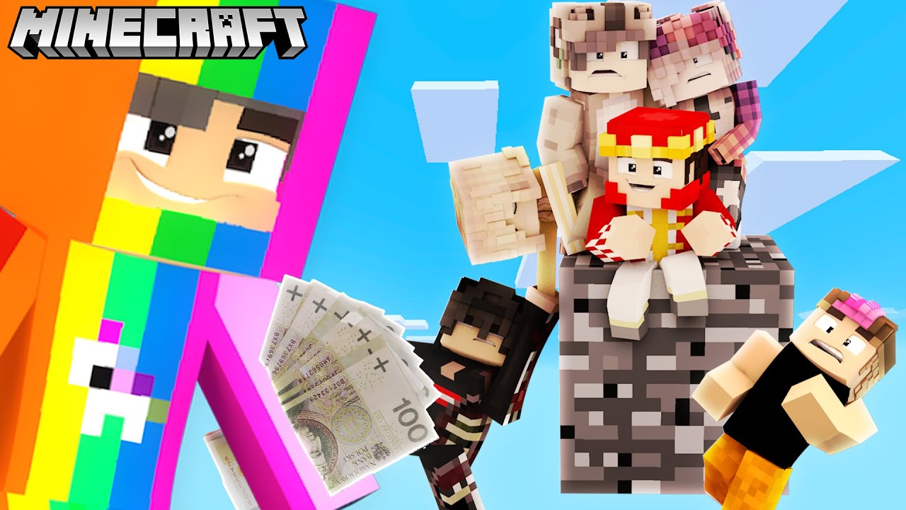 DAŁEM MU 1000 ZŁOTYCH DO ROZDANIA w KTO OSTATNI! - MINECRAFT