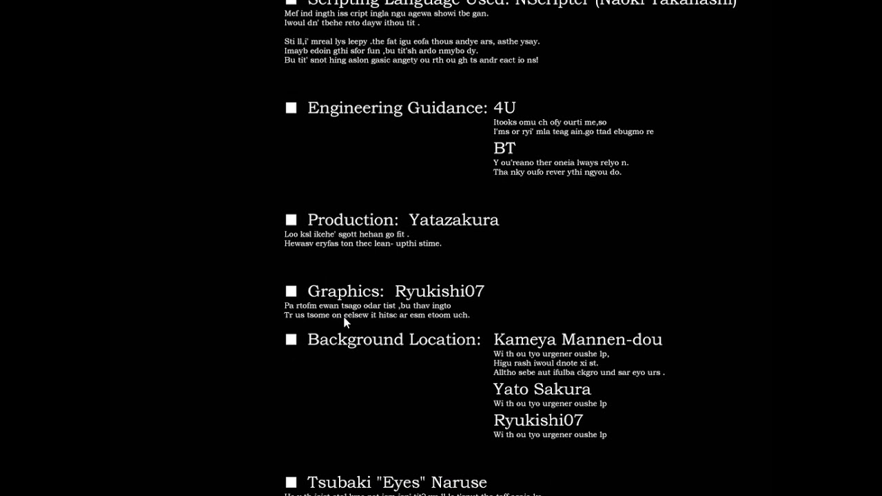 Higurashi When They Cry Ch 3 Tatarigoroshi End Credits