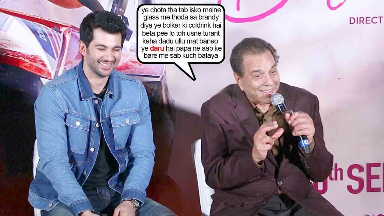 Dharmendra & Karan Deol's Back To Back FUNNY Hilarious Moment | Pal Pal Dil Ke Paas Trailer Launch