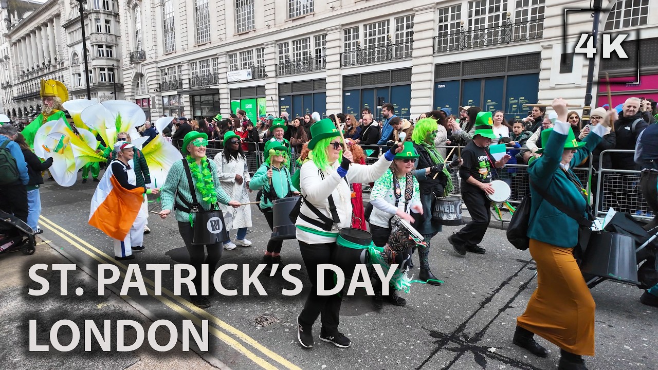 🍀St. Patrick's Day Parade Takes Over London's Streets 2026 | 4K