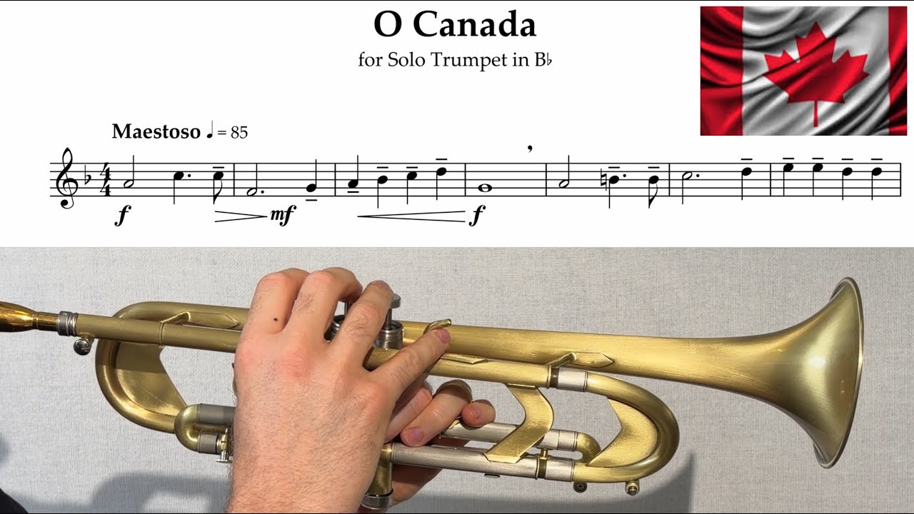 Majestic O Canada Trumpet Cover - Solo Performance