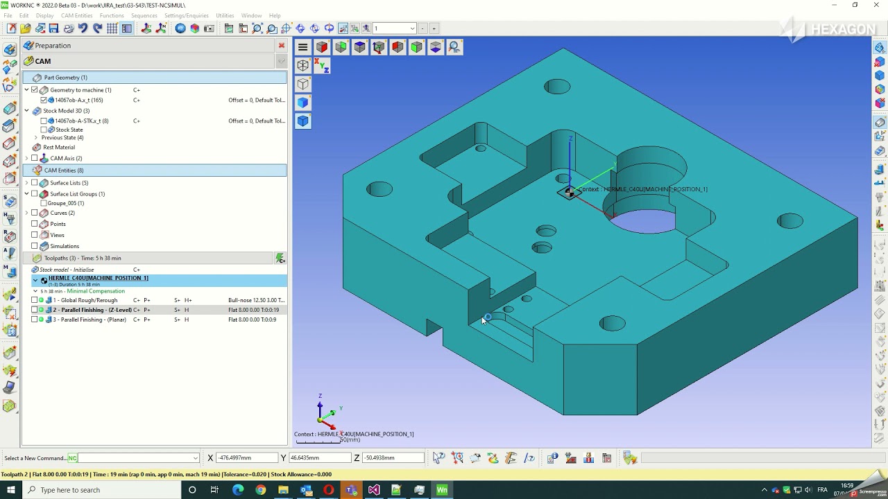 WORKNC to NCSIMUL - 2 | WORKNC 2022