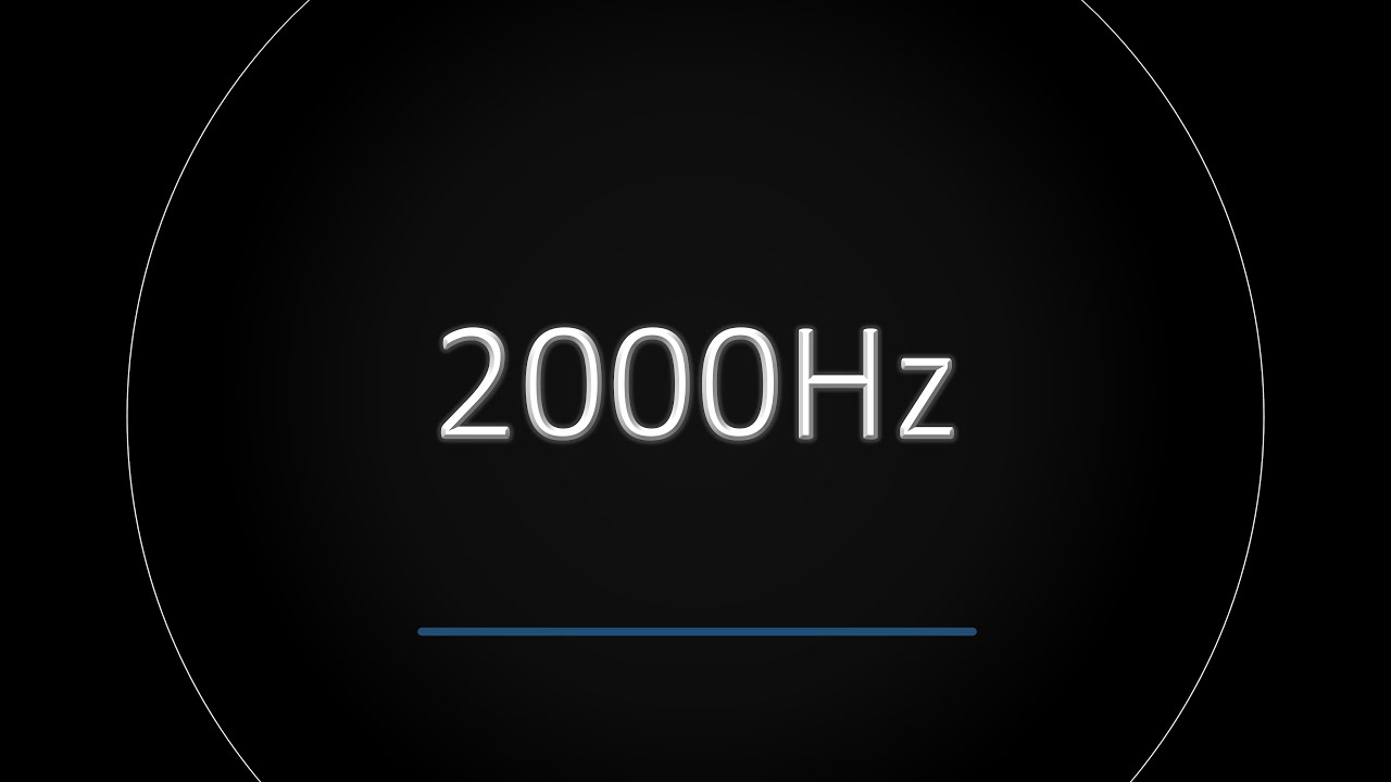 2000Hz Mid Range Frequency Tone for 10 Minutes
