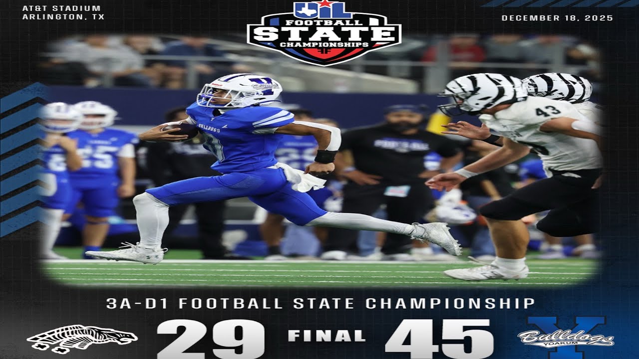 TEXAS HIGH SCHOOL FOOTBALL 3A FINAL FULL GAME | GRANDVIEW VS YOAKUM
