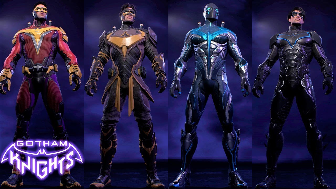 Gotham Knights | Nightwing - All Suits & Colors Showcase in 4K | 2023
