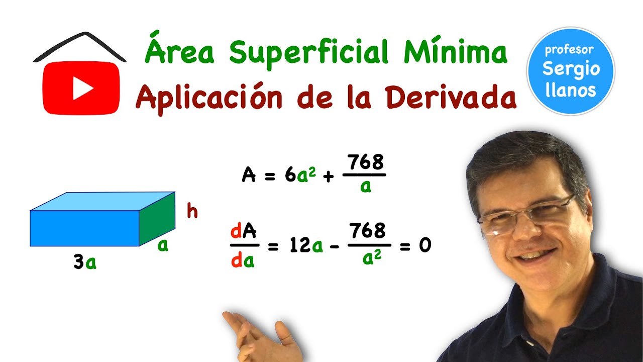 Aplicación de la Derivada - Área superficial Mínima
