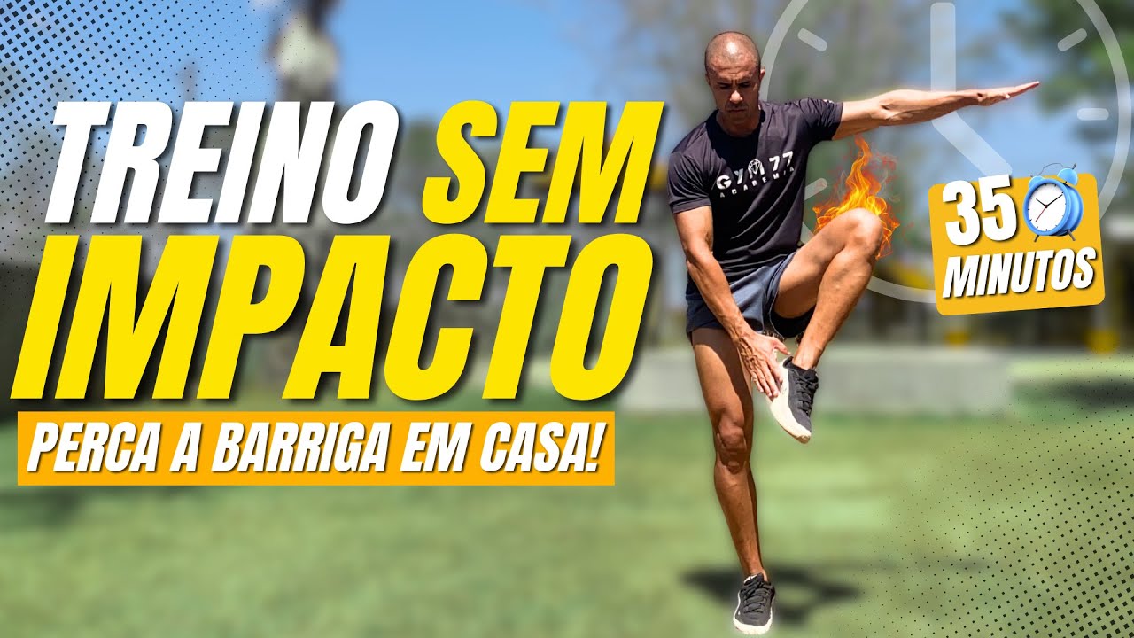 Treino em Pé e Sem Impacto. Queime Gordura e Perca a Barriga Rápido (Em Casa, Sem Equipamentos)