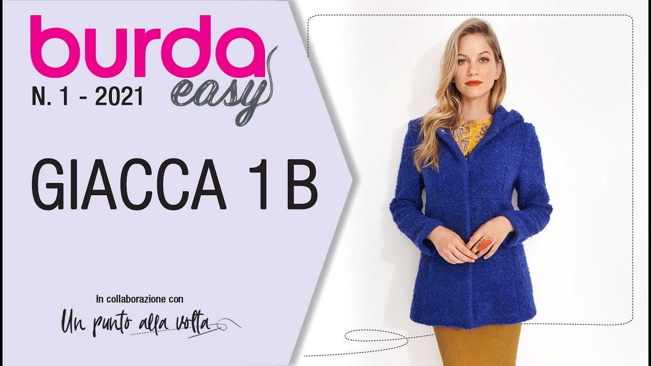 Come cucire una giacca con cappuccio e tasche (Modello 1B dal Burda easy 1/2021)