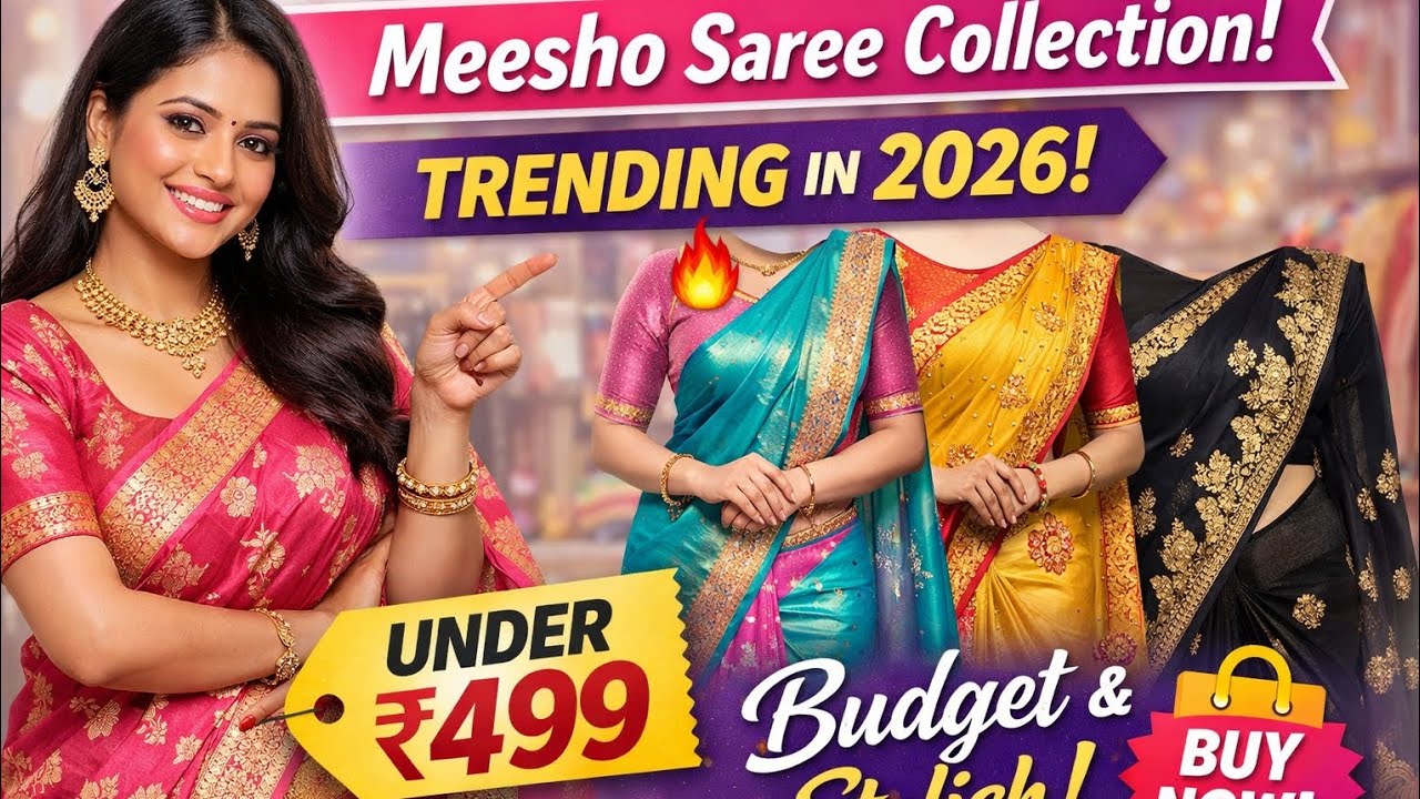 Meesho Saree Collection 2026 | Latest Trending Sarees on Meesho | Budget Sarees Review