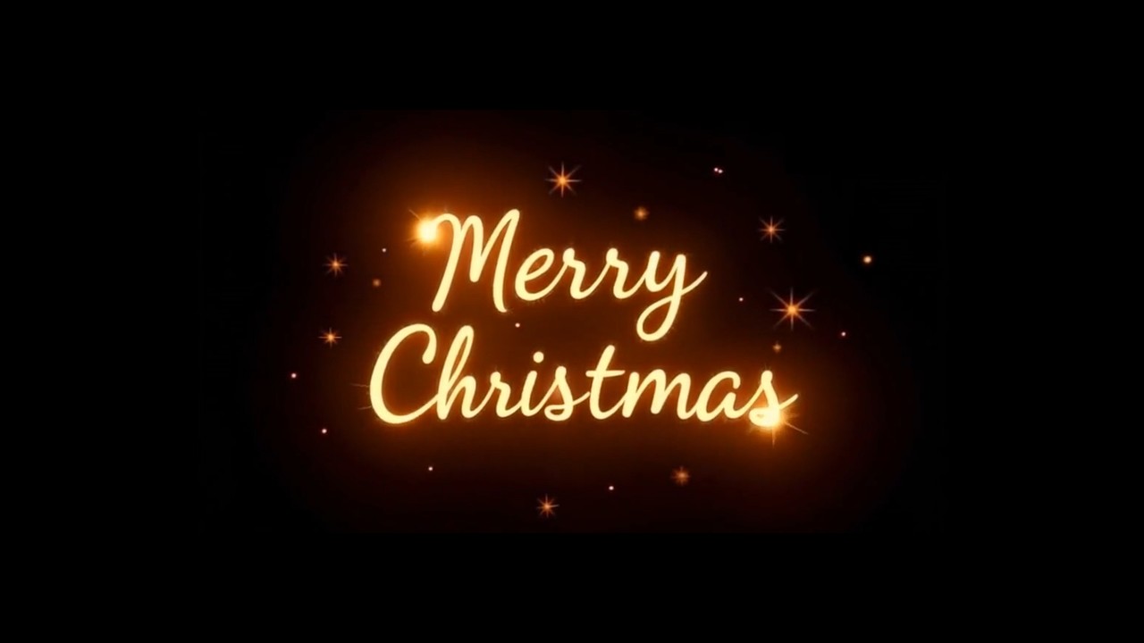 Merry christmas greeting black screen animation | Black screen merry christmas text effect