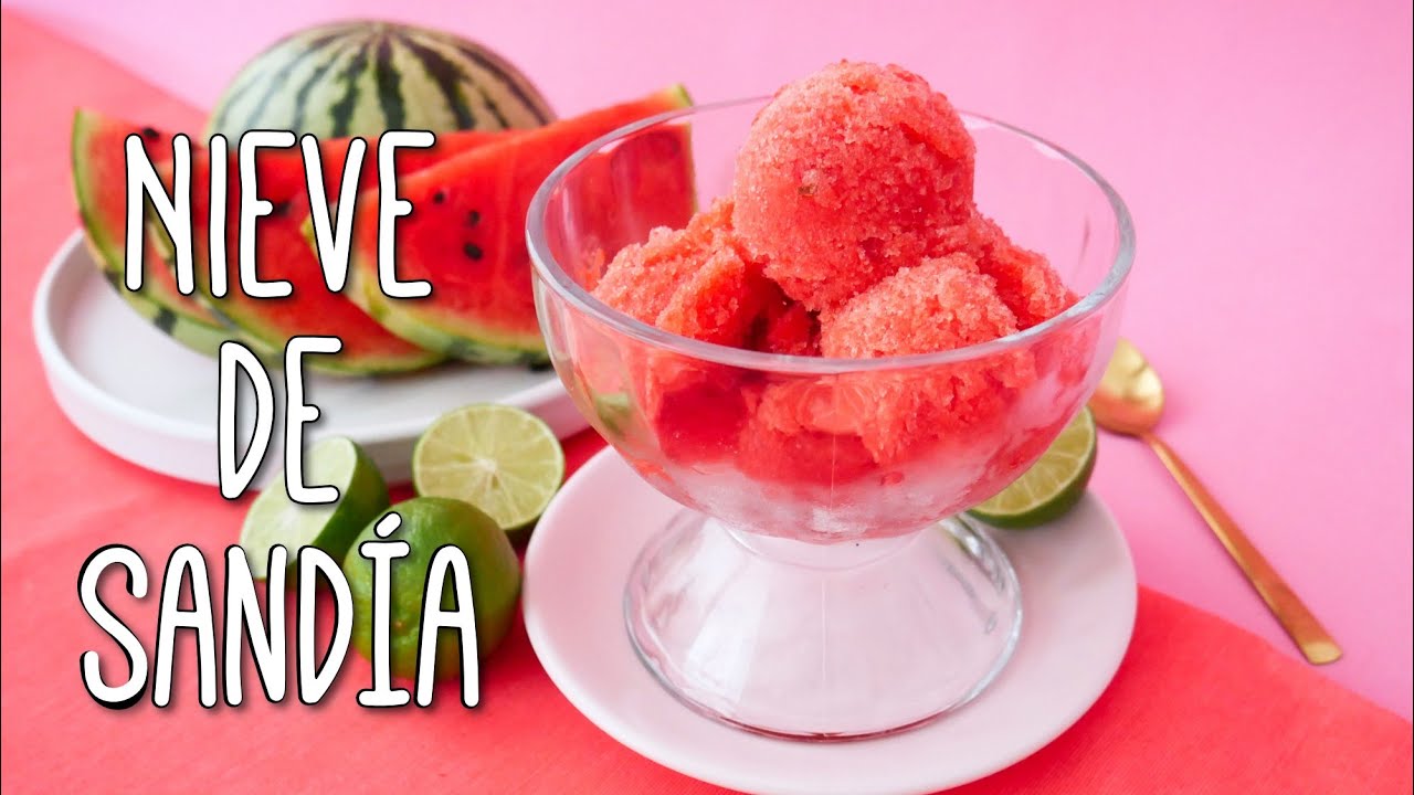 Nieve de Sandía 3 INGREDIENTES | Sorbete de Sandía | ALE HERVI