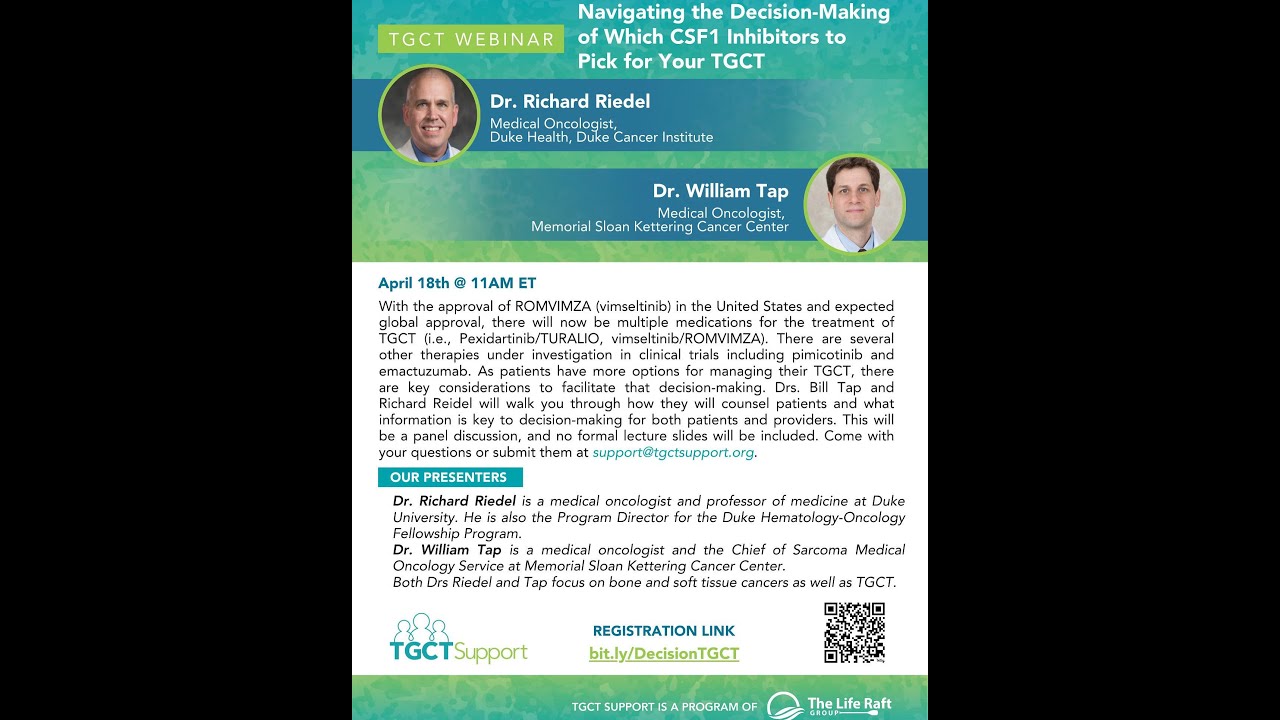 Navigating the Decision-Making of TGCT Medications