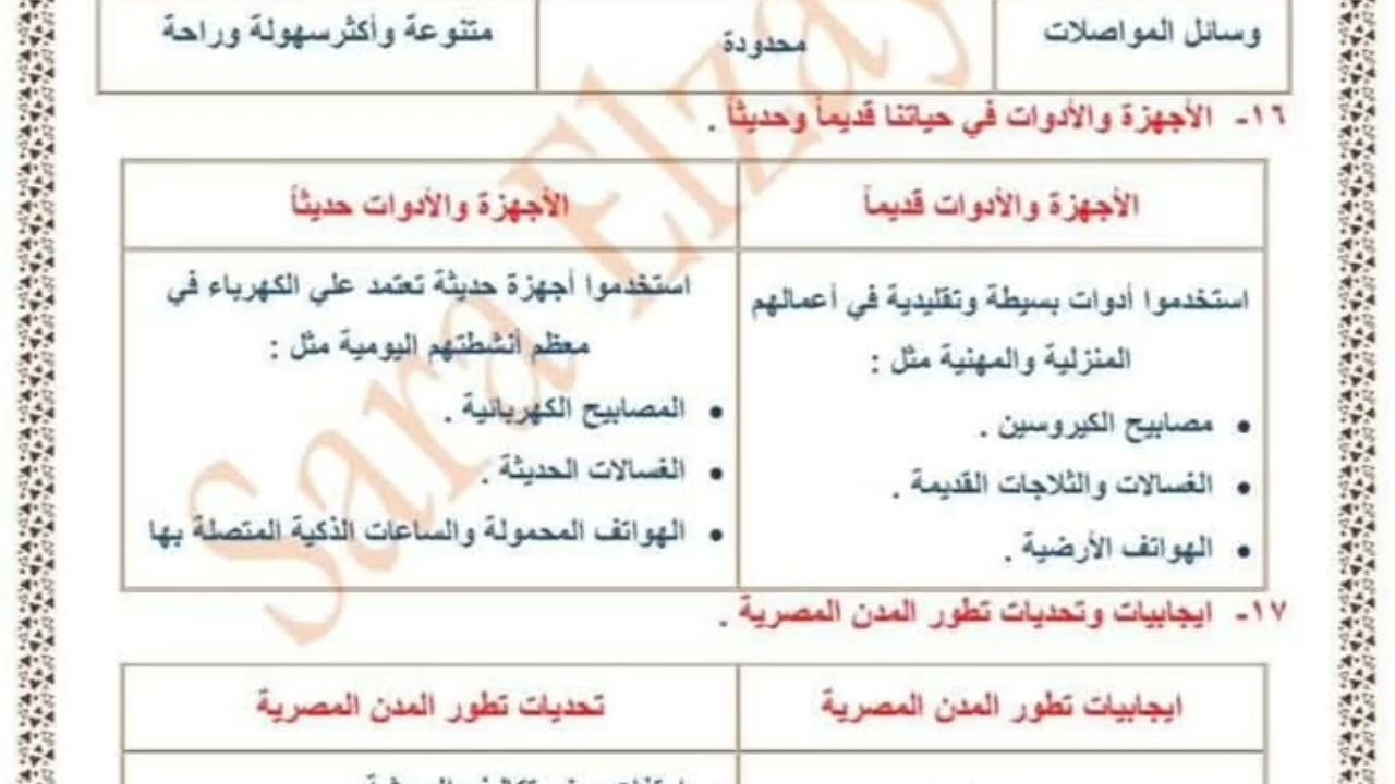 كل مقارنات رابعة ابتدائى #الدراسات #ترم أول 2026 #امتحانات #مراجعات #حل نماذج #مش هتخرج م الامتحان 