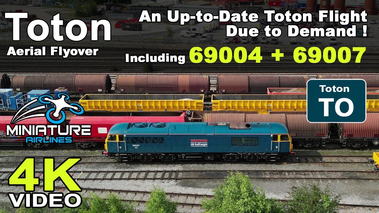 69004 + 69007 at Toton. Aerial Flyover by Demand !!