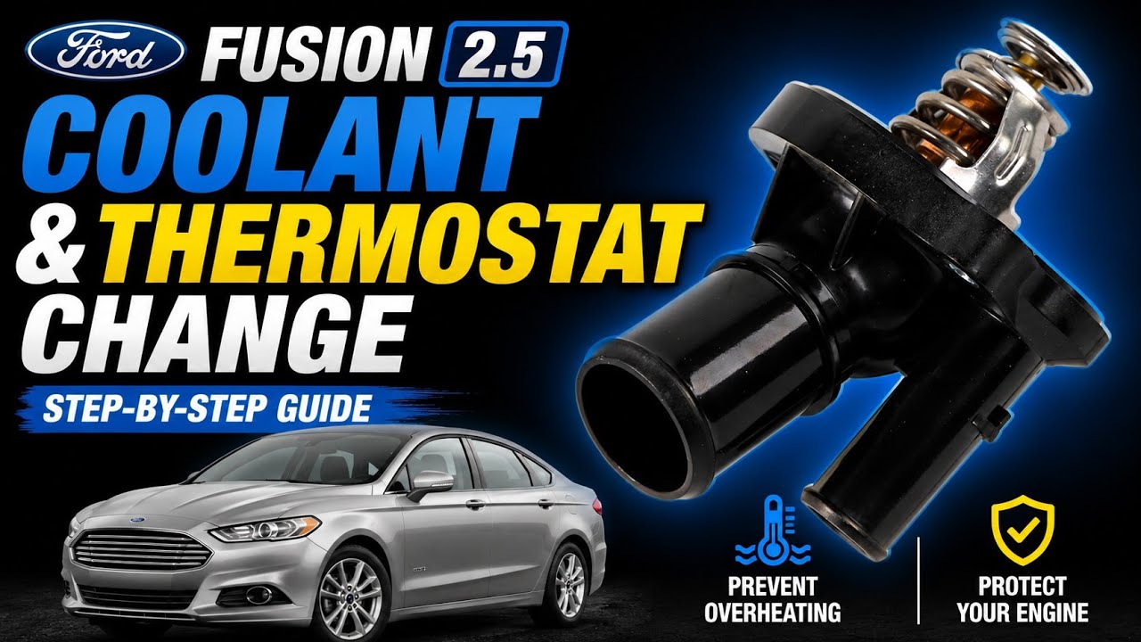 Замена охлаждающей жидкости и термостата Ford Fusion 2.5