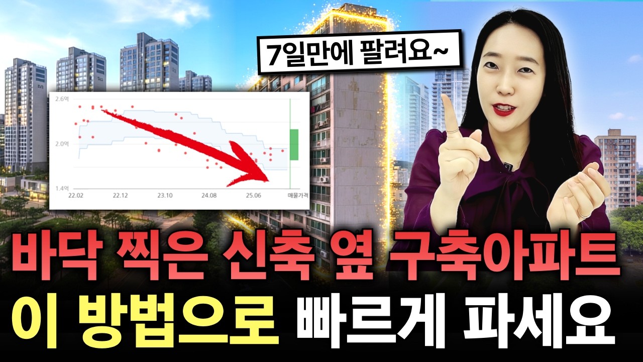 폭락한 신축 옆 1억대 구축아파트 이 방법으로 빠르게 파세요! [부동산경매]