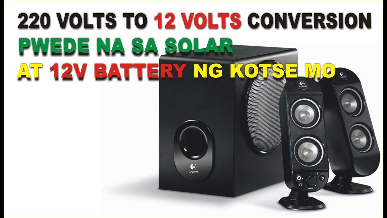 Logitech x 230 Subwoofer 220volts to 12 volts conversion
