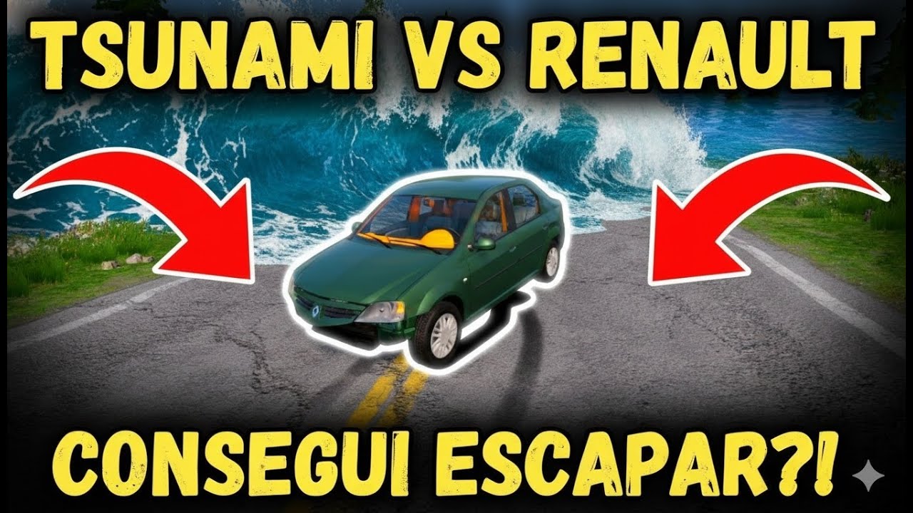 Renault Logan 1.6 102cv Fugindo da Tsunami | BeamNG.drive