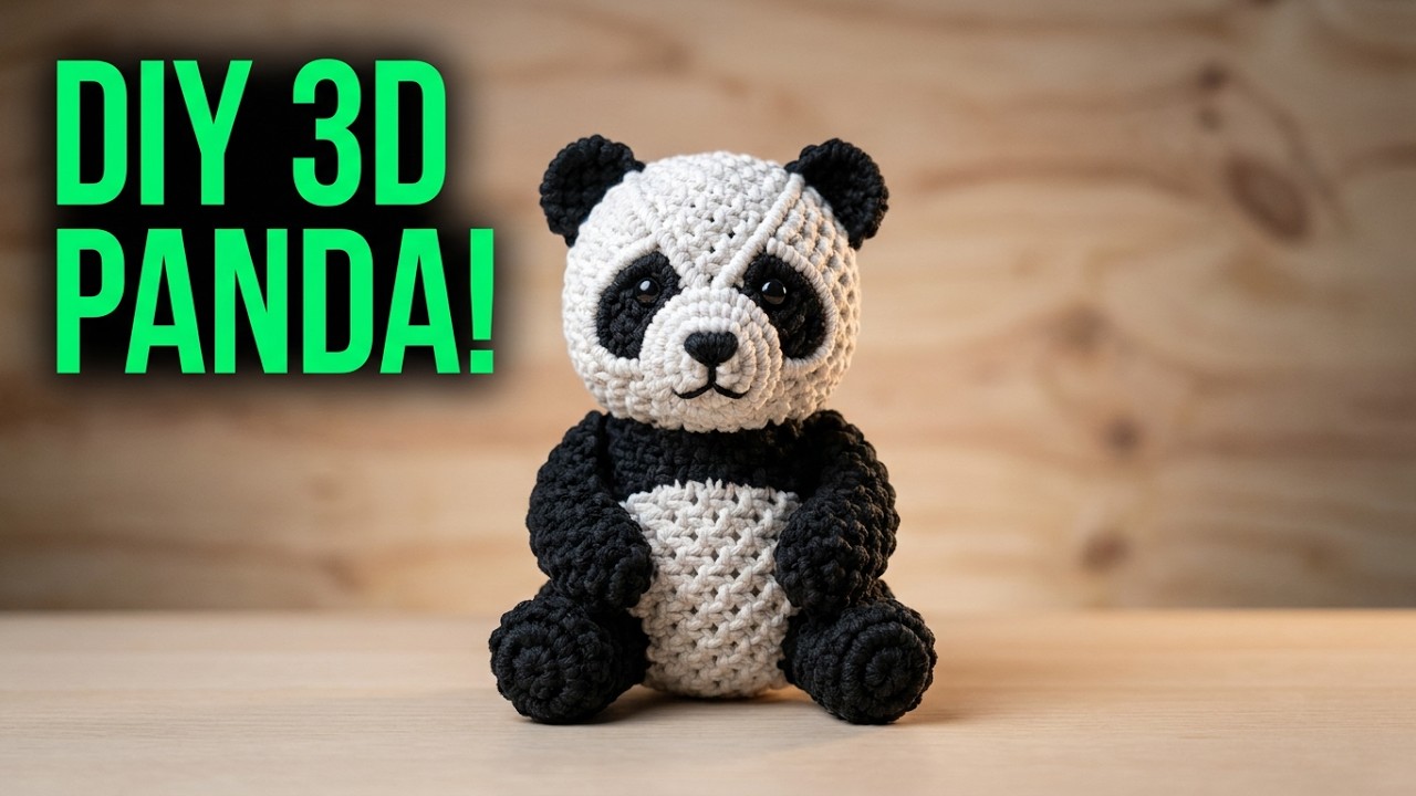 DIY Macrame 3D Panda Tutorial(Part-2): Step-by-Step Guide!!