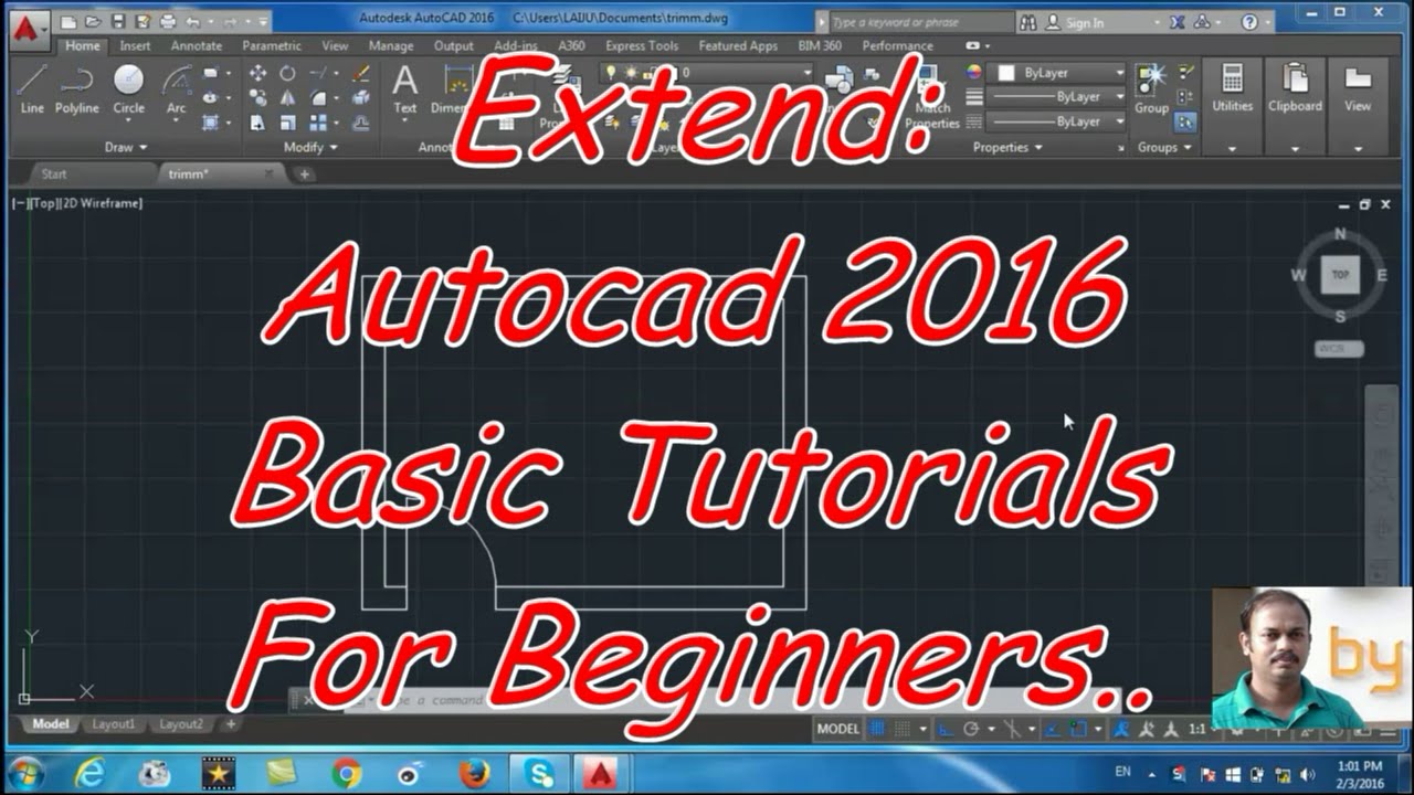 Extend: Autocad 2016 cad software - online autocad classes Part 16-30