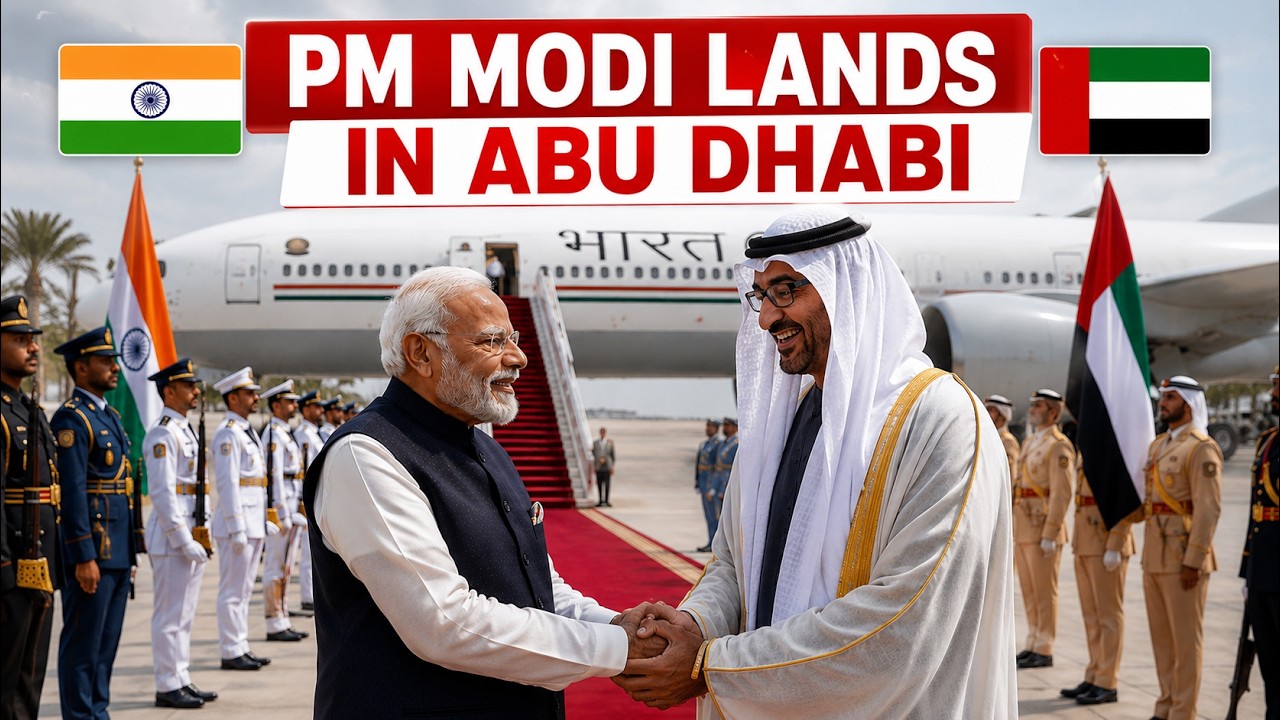 PM Modi UAE Visit LIVE | PM Modi Lands In Abu Dhabi Amid Middle East Tensions | India-UAE Talks Live