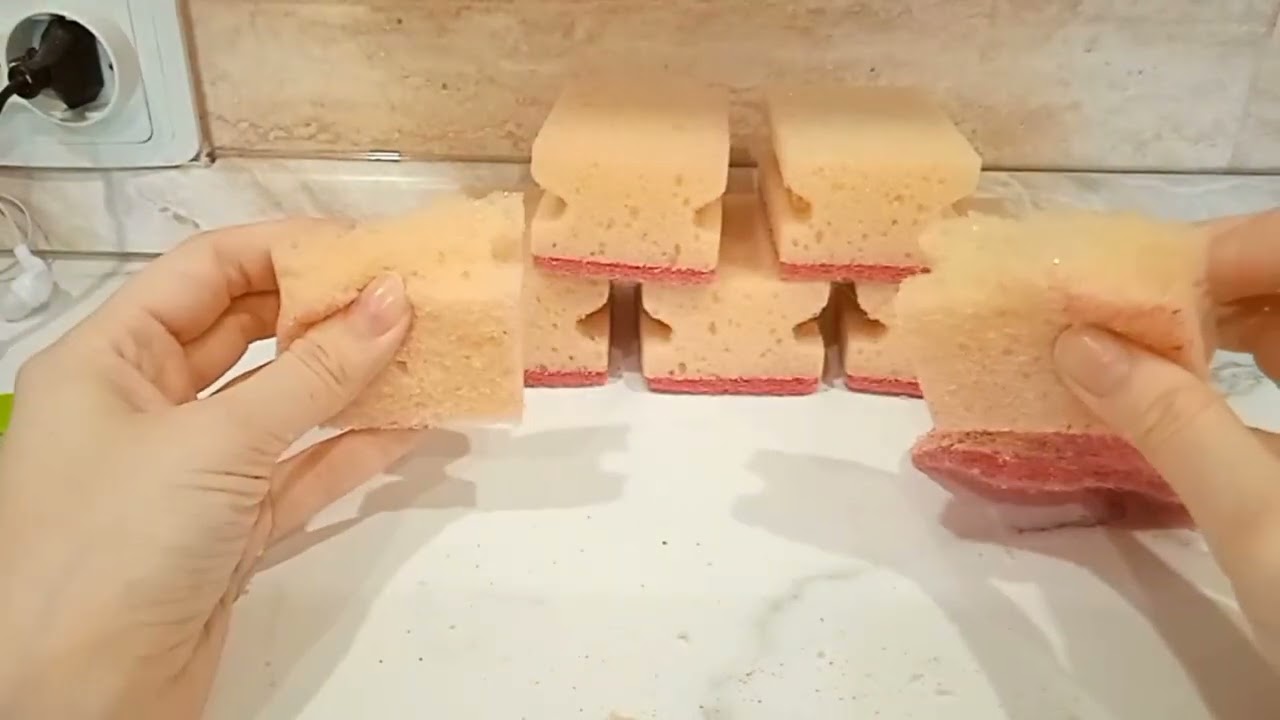 ASMR dry sponge ripping & squeezing 🐾 Nessi