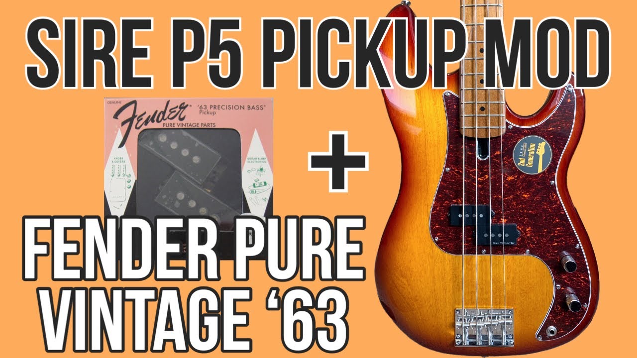 How to change p bass pickups - Sire P5 Pickup Mod - Fender Pure Vintage 63 Precision Pickups