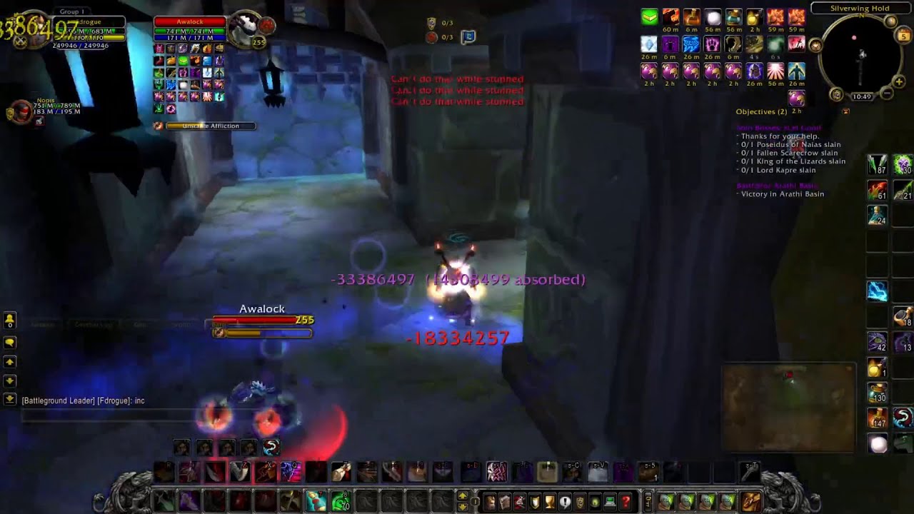 Rogue vs Warlock Unlimited WoW 255 Gameplay