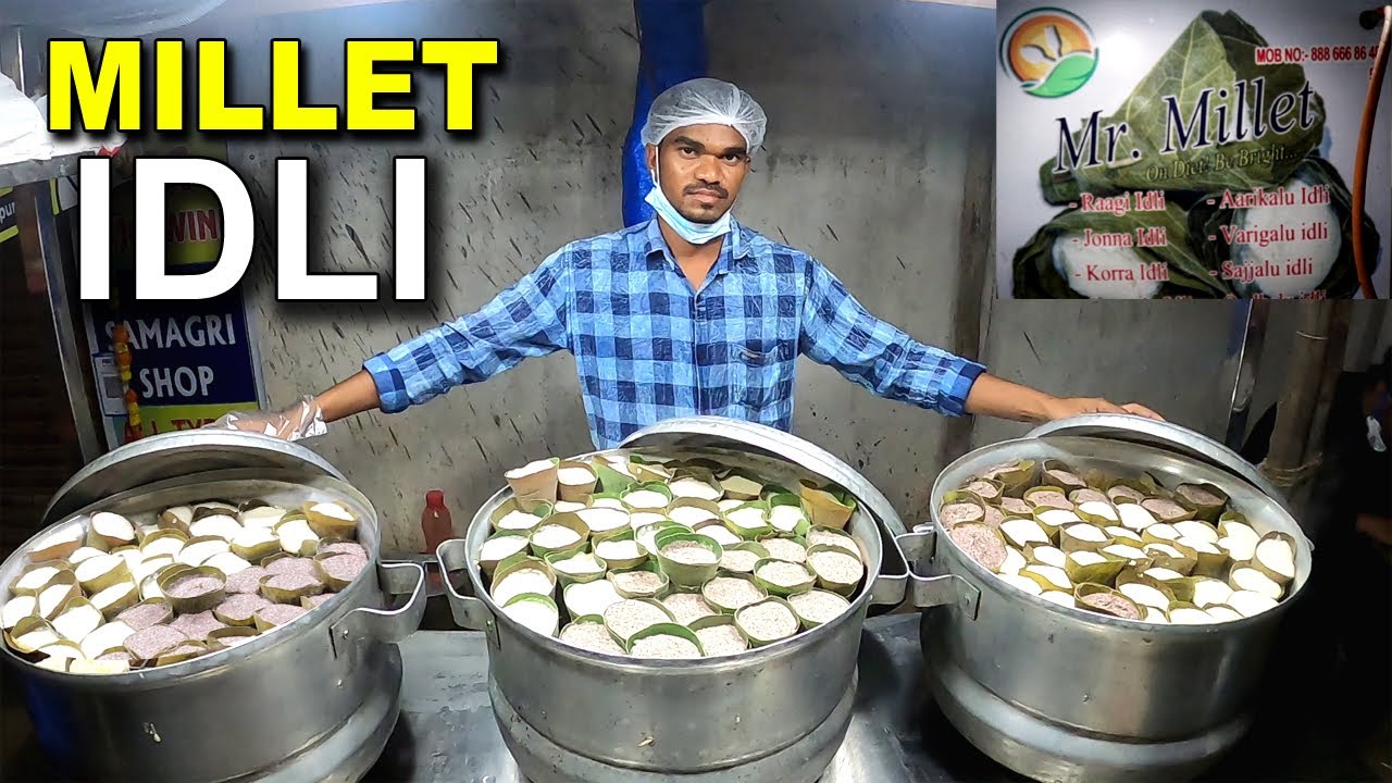 Healthy 10 Varieties  of Millet IDLI @ Hyderabad | Combo 50Rs | Cone Millet Idli | Amazing Food Zone