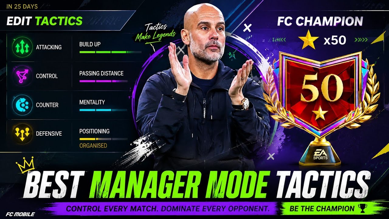 100% Winning Manager Mode Tactics | All Formations | FC Mobile 26