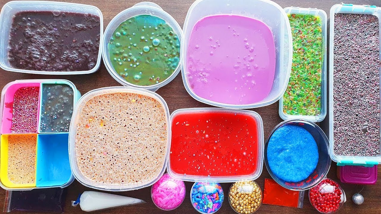 Slime Mixing - Izabela Stress Slime Smoothies - Satisfying & Relaxing
