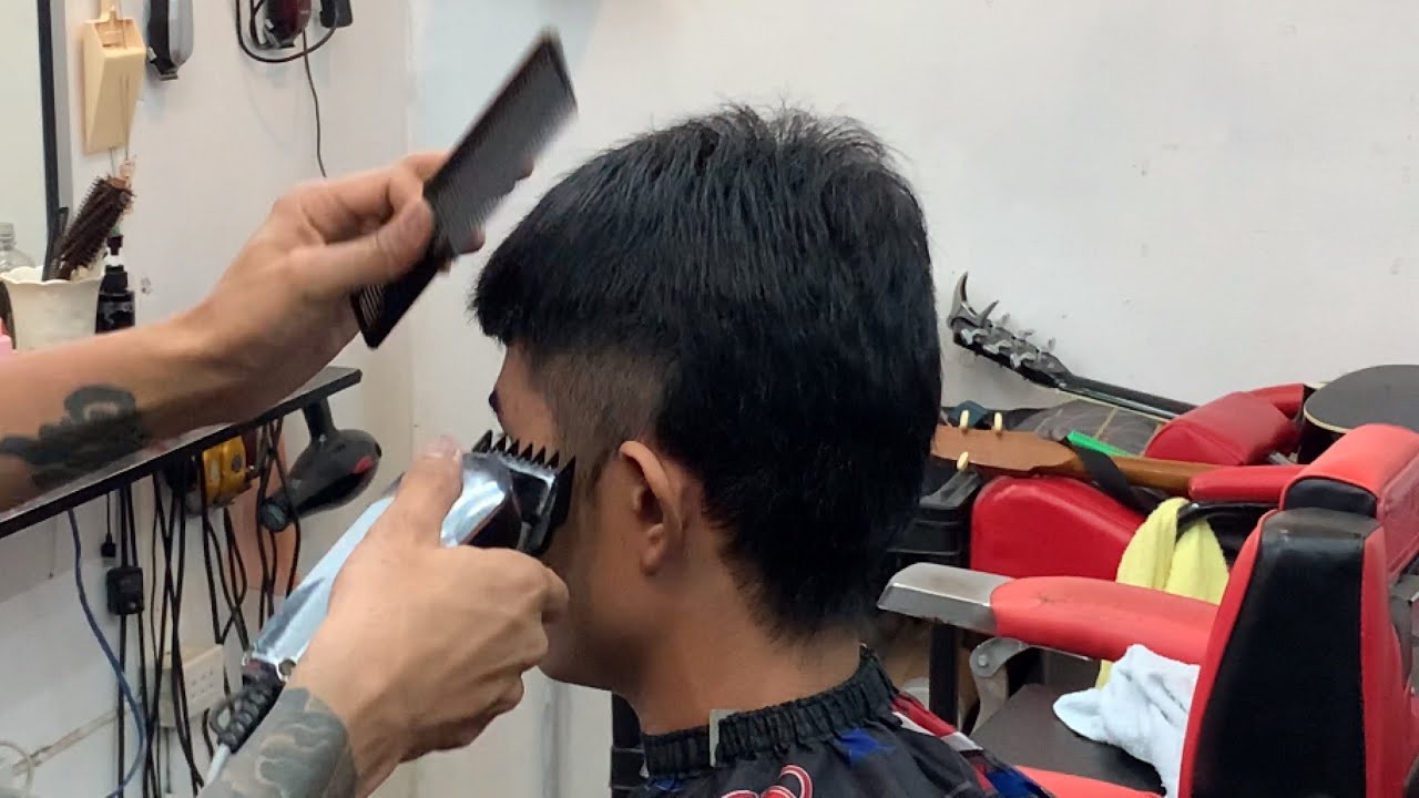 แนะนำวิธีตัดผมทรงรองทรงสูงด้วยฟันรอง/สไตล์ชายบาร์เบอร์อุดร