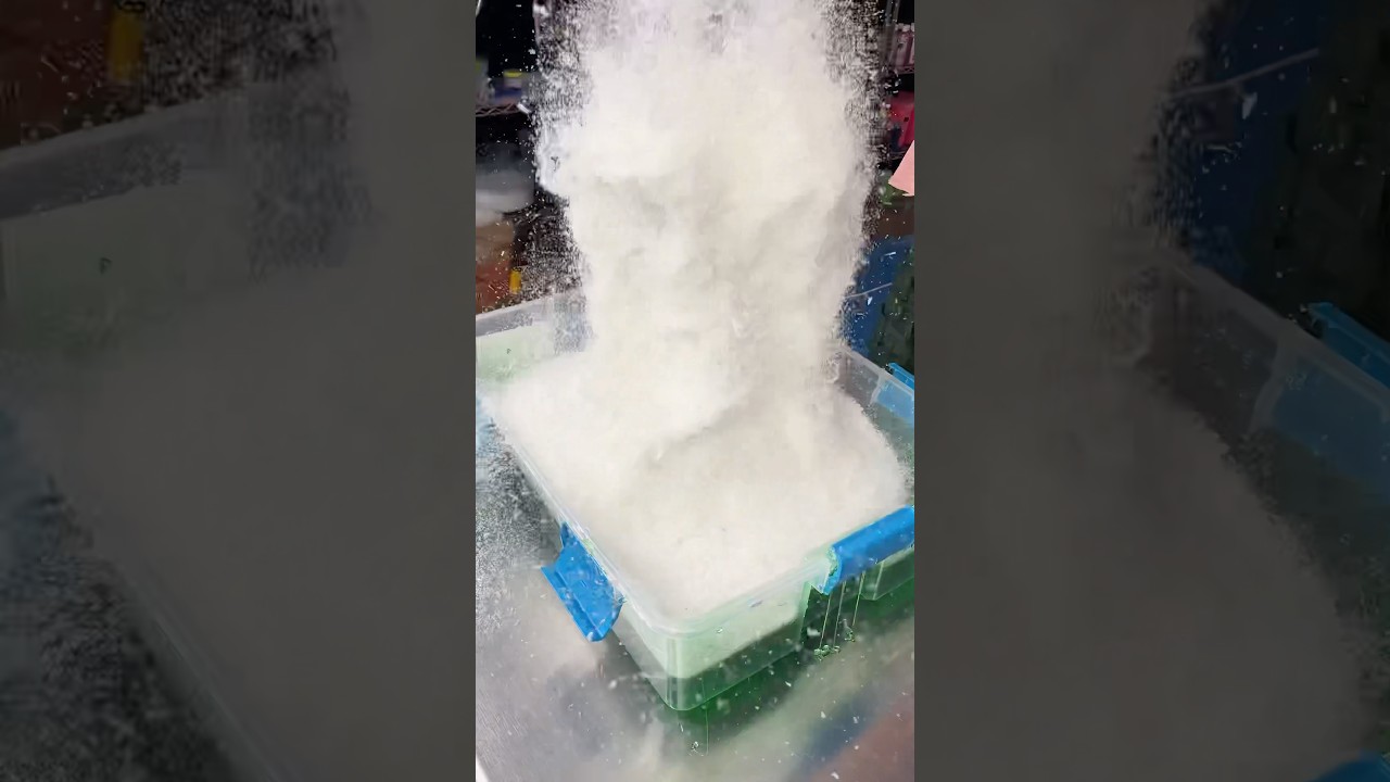 Adding Too Much Snow Fizz into Slime!