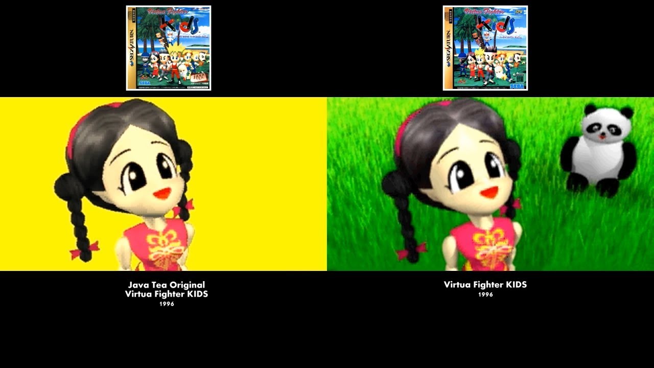 Virtua Fighter KIDS (1996) INTRO FMV Comparison / SEGA Saturn / iPlaySEGA