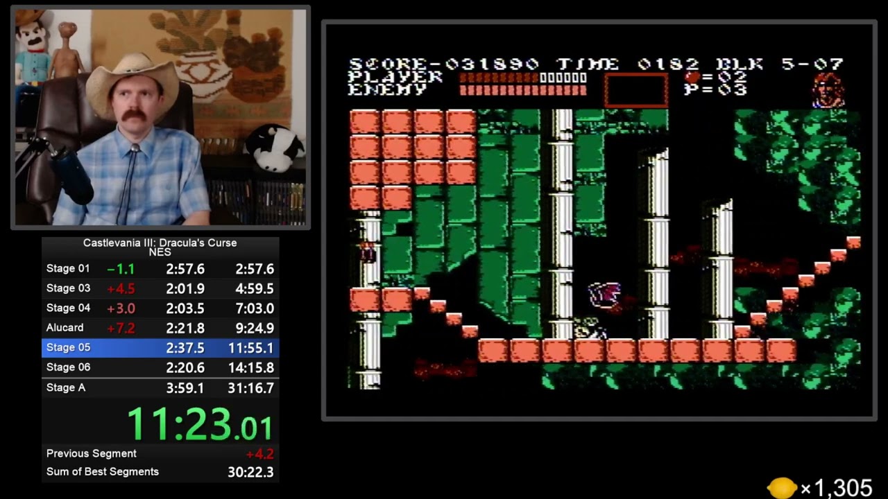 Castlevania III: Dracula's Curse NES (Alucard) speedrun in 30:28 by Arcus