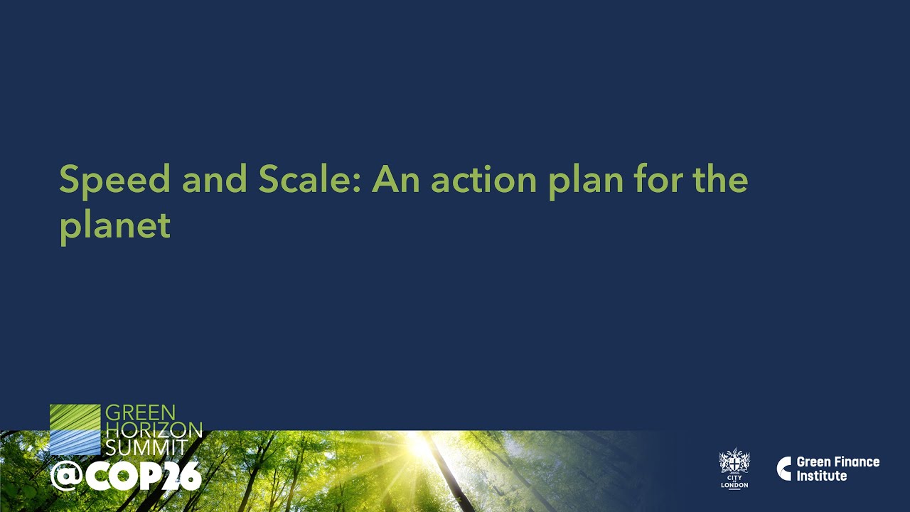 Speed and Scale: An action plan for the planet