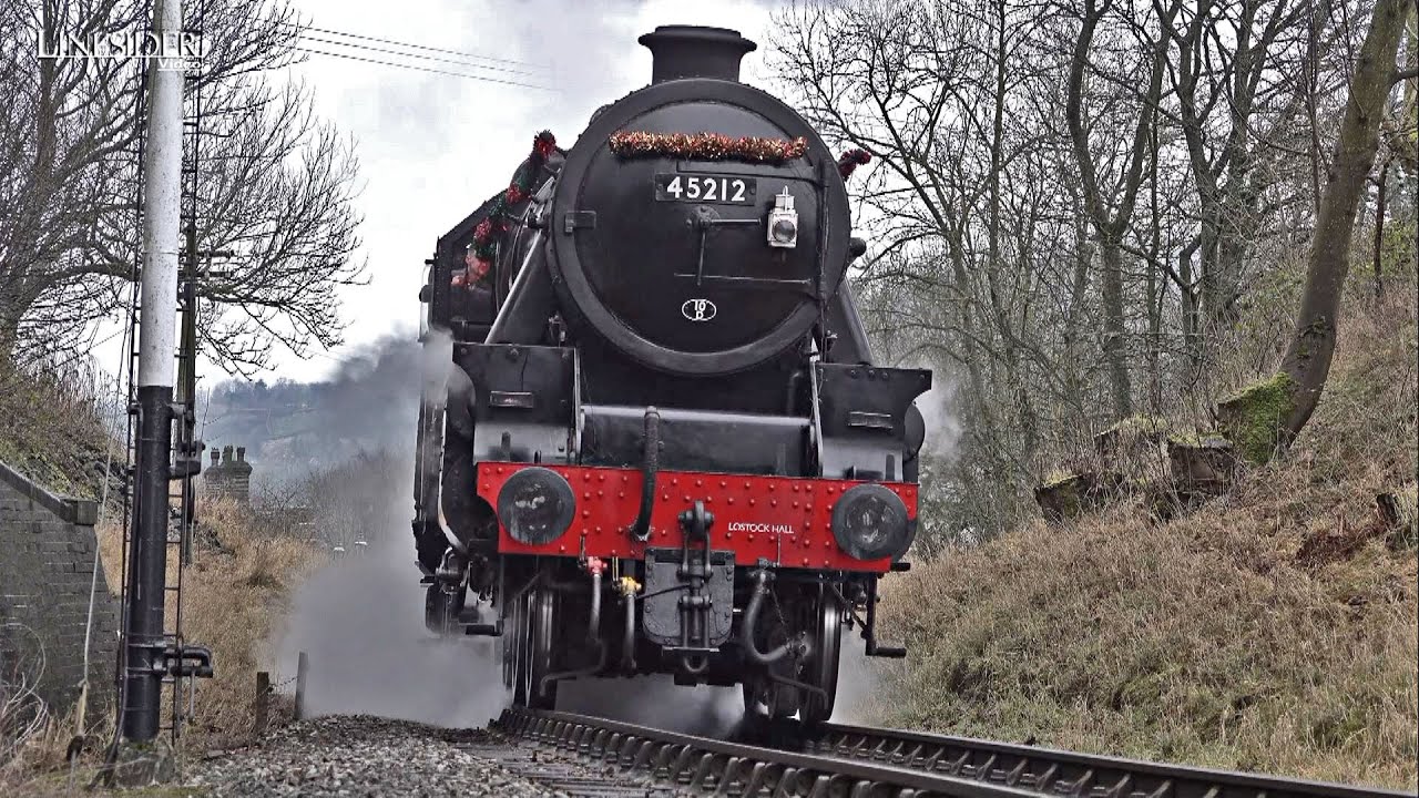 LMS Black Five 45212 Climbs The Keighley & Worth Valley Railway