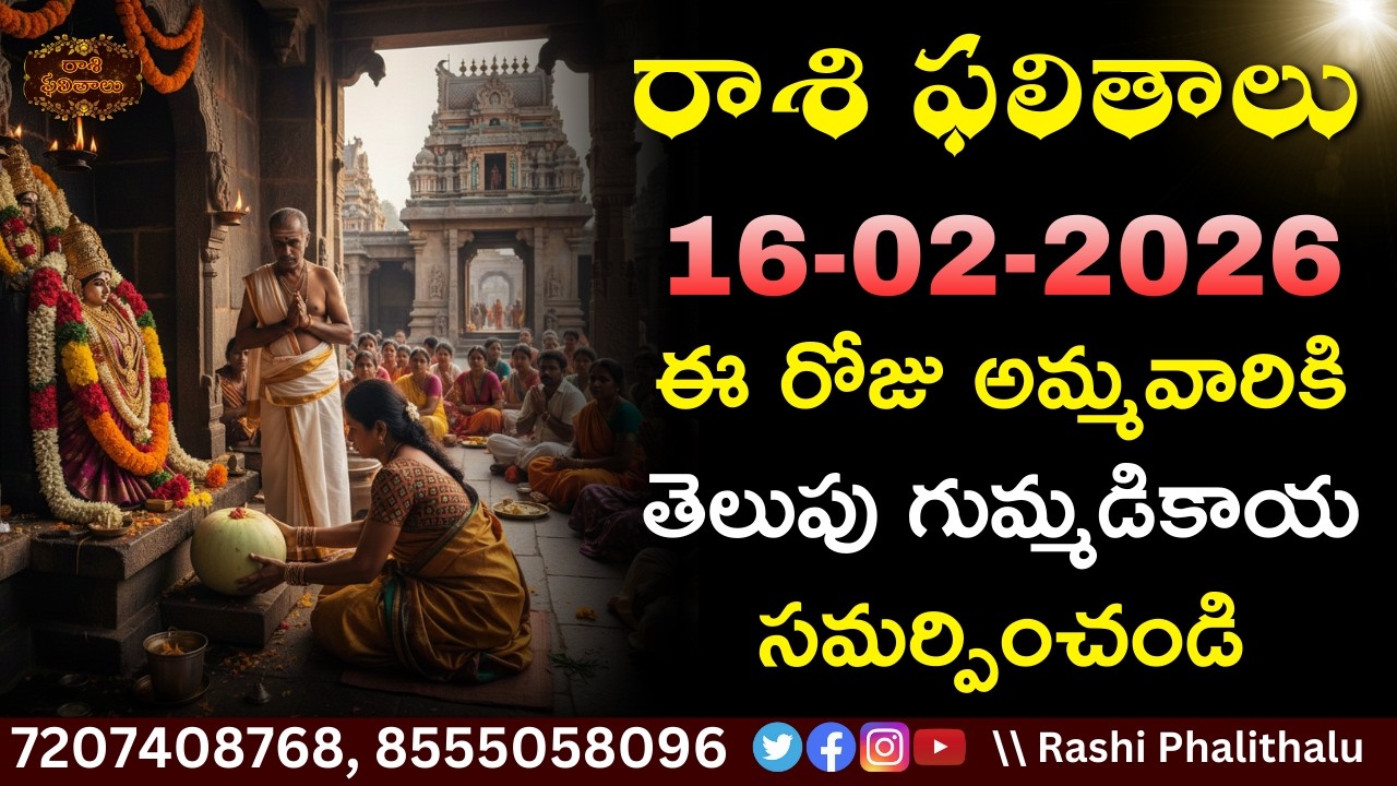Rasi Phalalu Telugu | 16 Feb 2026 #rashiphalalu #teluguastrology
