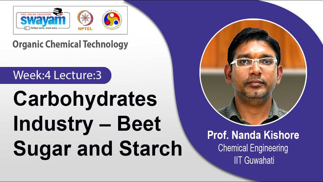Lec 11: Carbohydrates Industry – Beet Sugar and Starch