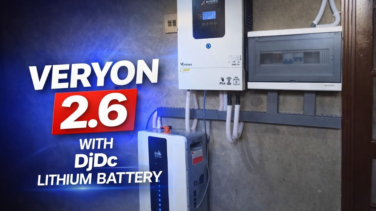 DjDc lithium battery bms connection with Veryon 2.6 kw 
